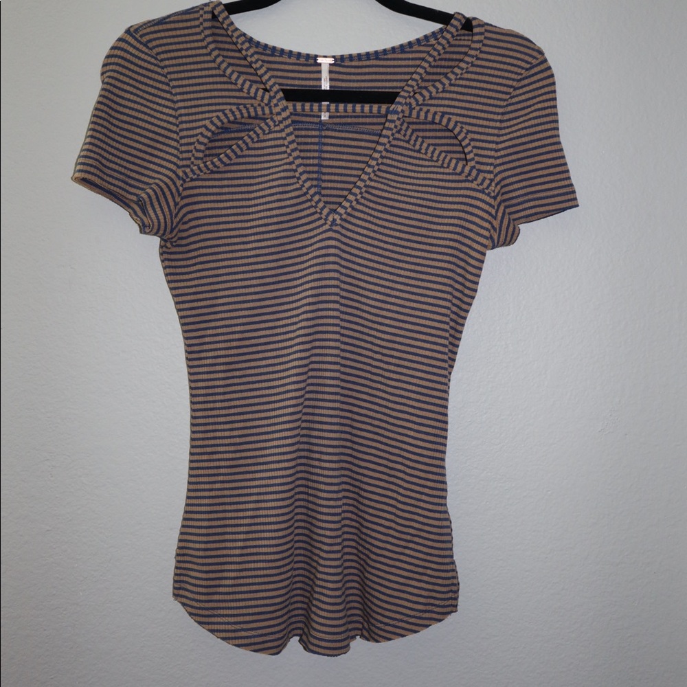 Free People M Striped Shirt